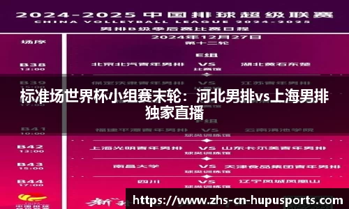 标准场世界杯小组赛末轮：河北男排vs上海男排独家直播